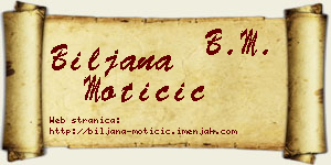 Biljana Motičić vizit kartica